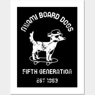 Miami Board Dogs - Ivory White Posters and Art